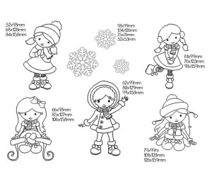 Stickserie - Schneegetobe Girl 5